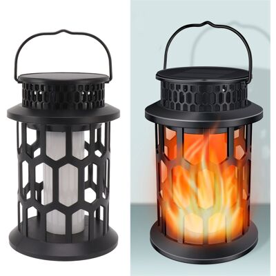 JUTE Solarbetriebene Außenhofleuchte, 28 Led-flammenlaterne, Durchbrochene Lampe, Wasserdichte Wandleuchte, Rasenstrahler Zum Einstecken In Den Boden. JUTE Solarbetriebene Außenhofleuchte, 28 Led-flammenlaterne, Durchbrochene Lampe, Wasserdichte Wandleuchte, Rasenstrahler Zum Einstecken In Den Boden.