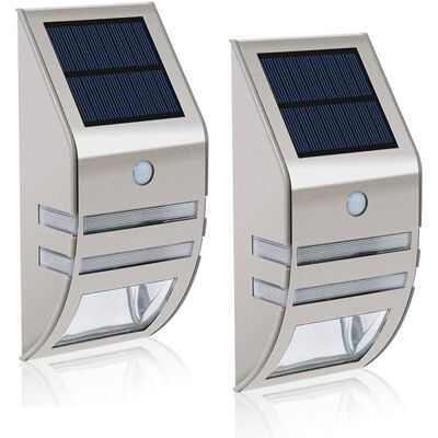 LANGRAY 2er-set Mianbaoshu Solar Led-leuchten-wasserdicht-edelstahl-außenwandleuchten-mit Bewegungssensor 90 ° Weitwinkel- Beleuchtung Für Garten, Terrasse, Weg Usw. LANGRAY 2er-set Mianbaoshu Solar Led-leuchten-wasserdicht-edelstahl-außenwandleuchten-mit Bewegungssensor 90 ° Weitwinkel- Beleuchtung Für Garten, Terrasse, Weg Usw.
