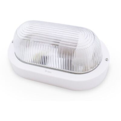 GSC Weiße Ovale Wandleuchte - IP44 E27 Diffusor GSC Weiße Ovale Wandleuchte - IP44 E27 Diffusor