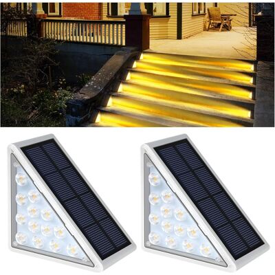 TRUVO Wasserdichte Led-solar-stufenleuchten Für Den Außenbereich, Warmweiße Solarbeleuchtung Für Terrassen Und Wege (ip67) Für Höfe, Terrassen, Gärten, Haustüren, Einfahrten Und Veranden (2er-set) TRUVO Wasserdichte Led-solar-stufenleuchten Für Den Außenbereich, Warmweiße Solarbeleuchtung Für Terrassen Und Wege (ip67) Für Höfe, Terrassen, Gärten, Haustüren, Einfahrten Und Veranden (2er-set)