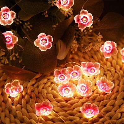 SANS MARQUE Lichterkette – 3 Meter, 30 Leds – Rosa Sakura-lichterkette – Batteriebetrieben – Warmweißes Licht (mit Fernbedienung) SANS MARQUE Lichterkette – 3 Meter, 30 Leds – Rosa Sakura-lichterkette – Batteriebetrieben – Warmweißes Licht (mit Fernbedienung)