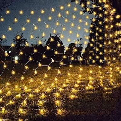 GROOFOO Lichterkette Mit 192 Leds, 3 M X 2 M, 8 Modi, Wasserdicht, Dimmbar, Für Schlafzimmer, Weihnachten, Hochzeiten, Partys, Zuhause Und Garten, Warmweiß GROOFOO Lichterkette Mit 192 Leds, 3 M X 2 M, 8 Modi, Wasserdicht, Dimmbar, Für Schlafzimmer, Weihnachten, Hochzeiten, Partys, Zuhause Und Garten, Warmweiß