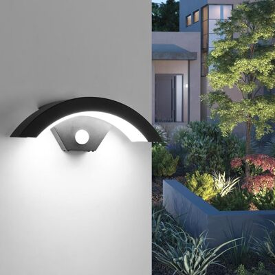 JARDIBRIC 18-w-außenwandleuchte Mit Bewegungsmelder, Moderne 6000k-wandleuchte (wasserdicht, Ip65), Led-flutlicht Mit Sensor Für Hof, Terrasse, Eingang, Garten, Schwarz JARDIBRIC 18-w-außenwandleuchte Mit Bewegungsmelder, Moderne 6000k-wandleuchte (wasserdicht, Ip65), Led-flutlicht Mit Sensor Für Hof, Terrasse, Eingang, Garten, Schwarz