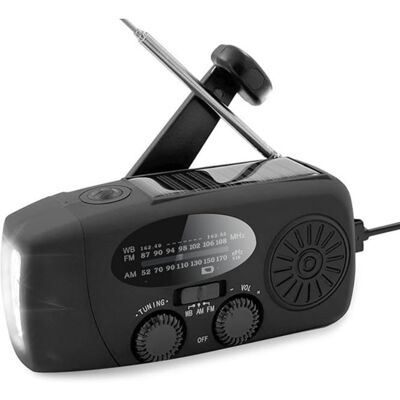 CARMDERING 2000 Mah Am/fm Solar-notfallradio Mit Handkurbel, Wetterradio, Handy-ladegerät, Led-taschenlampe, Sos-alarm Und Kopfhöreranschluss – Grau CARMDERING 2000 Mah Am/fm Solar-notfallradio Mit Handkurbel, Wetterradio, Handy-ladegerät, Led-taschenlampe, Sos-alarm Und Kopfhöreranschluss – Grau