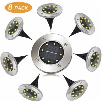 OEM Solar-wegeleuchten, Solar-außenleuchten, Flowood 8 Led Solar-spots (8er-pack), Ip65 Wasserdichte Gartenleuchten Für Wege, Gärten, Terrassen, Höfe Und Rasenflächen – Warmweiß OEM Solar-wegeleuchten, Solar-außenleuchten, Flowood 8 Led Solar-spots (8er-pack), Ip65 Wasserdichte Gartenleuchten Für Wege, Gärten, Terrassen, Höfe Und Rasenflächen – Warmweiß