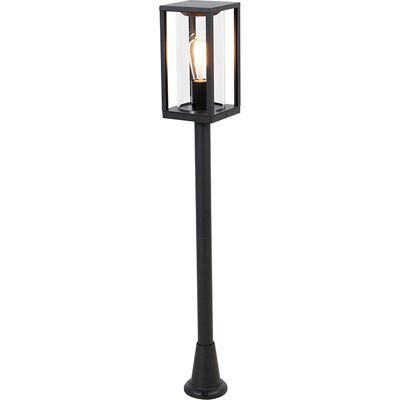 Qazqa Schwarze Industrie-Gartenlampe - 100cm IP44 Qazqa Schwarze Industrie-Gartenlampe - 100cm IP44