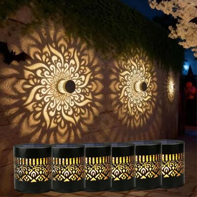 OEM Mandala Solar-außenleuchte, 10 Lumen, Metall, Ip55, Dekorative Gartenleuchte Für Zaun, Terrasse, Balkon, Set OEM Mandala Solar-außenleuchte, 10 Lumen, Metall, Ip55, Dekorative Gartenleuchte Für Zaun, Terrasse, Balkon, Set