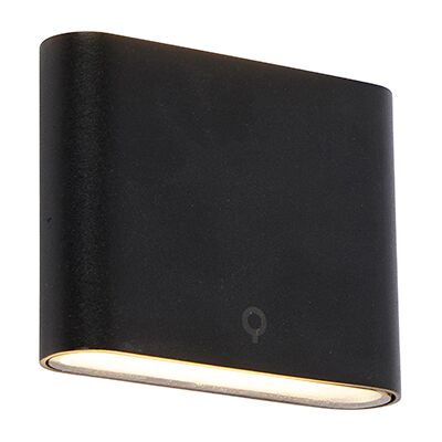 QAZQA Moderne Außenwandleuchte Schwarz 11,5 Cm Inkl. Led Ip65 - Batt QAZQA Moderne Außenwandleuchte Schwarz 11,5 Cm Inkl. Led Ip65 - Batt