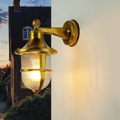 LICHT-ERLEBNISSE - OTTONE-LANTERN - Messing - Glas - Wandleuchte LICHT-ERLEBNISSE - OTTONE-LANTERN - Messing - Glas - Wandleuchte