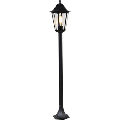 Qazqa Klassische Vintage Außenlaterne Schwarz - 120cm IP44 Qazqa Klassische Vintage Außenlaterne Schwarz - 120cm IP44