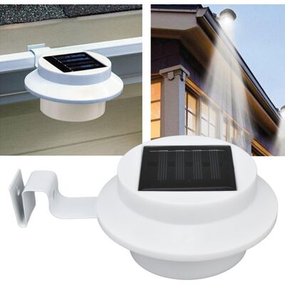 JUTE Solar-zaunleuchte, Runde 3-led-solar-dachrinnenleuchte, Solar-straßenleuchte, Wanddekoration Für Villen, Wassertankbeleuchtung JUTE Solar-zaunleuchte, Runde 3-led-solar-dachrinnenleuchte, Solar-straßenleuchte, Wanddekoration Für Villen, Wassertankbeleuchtung