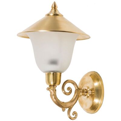 LICHT-ERLEBNISSE Wandlampe Außen Ip23 Weiß E14 Glas Messing Rustikal Außenwandleuchte Garten Haus LICHT-ERLEBNISSE Wandlampe Außen Ip23 Weiß E14 Glas Messing Rustikal Außenwandleuchte Garten Haus