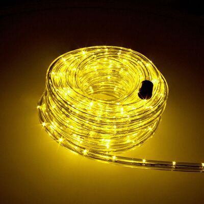 Trade Shop - Led Lichtschlauch Komplett Set Mit Zubehör Lichterkette Beleuchtung F3 Led Für Drinnen/draußen Weihnachten Beleuchtung Dekoration Lichterschlauch, Gelb 10m Trade Shop - Led Lichtschlauch Komplett Set Mit Zubehör Lichterkette Beleuchtung F3 Led Für Drinnen/draußen Weihnachten Beleuchtung Dekoration Lichterschlauch, Gelb 10m