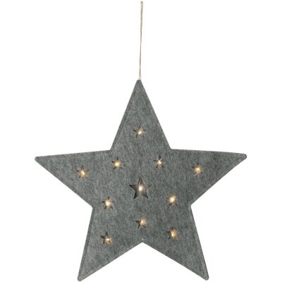 SPETEBO Led Weihnachts-stern Aus Filz - 45 Cm - Batterie Betrieben Mit Timer SPETEBO Led Weihnachts-stern Aus Filz - 45 Cm - Batterie Betrieben Mit Timer