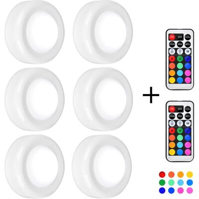 LANGRAY Schranklampe Schranklampe Led-fernbedienung Dimmbare Küchenlampe Schrankleuchte Wandleuchte Von Batterie (6er Pack) LANGRAY Schranklampe Schranklampe Led-fernbedienung Dimmbare Küchenlampe Schrankleuchte Wandleuchte Von Batterie (6er Pack)