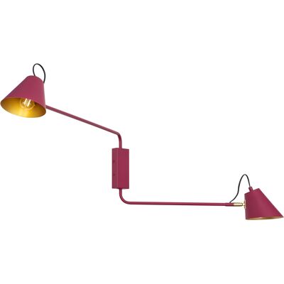 Qazqa Moderne Wandleuchte Lila Mit Gold-innenseite Verstellbar Qazqa Moderne Wandleuchte Lila Mit Gold-innenseite Verstellbar