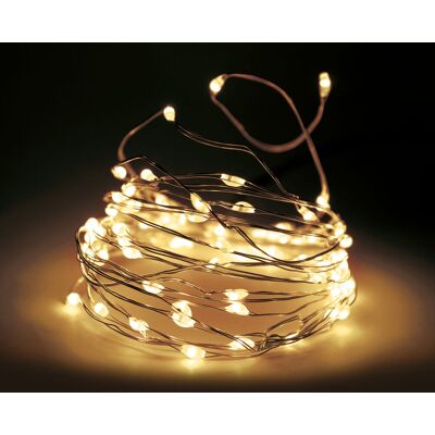 SPETEBO Draht Lichterkette 195 Cm Mit 40 Led Und 8 Leuchtfunktionen - Warm Weiß - Garten Deko Beleuchtung Außen Innen Batterie Betrieben Mit Timer SPETEBO Draht Lichterkette 195 Cm Mit 40 Led Und 8 Leuchtfunktionen - Warm Weiß - Garten Deko Beleuchtung Außen Innen Batterie Betrieben Mit Timer