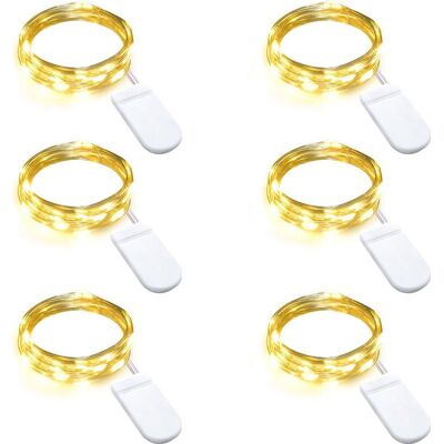 ZVD Set Mit 6 Batteriebetriebenen Lichterketten (5 M) Mit 50 Leds, Mini-led-lichterketten Aus Kupferdraht, Wasserdicht Für Den Innenbereich ZVD Set Mit 6 Batteriebetriebenen Lichterketten (5 M) Mit 50 Leds, Mini-led-lichterketten Aus Kupferdraht, Wasserdicht Für Den Innenbereich