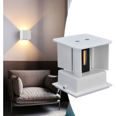 JUTE 3,9 Zoll Led-wandleuchte, Wasserdichte Außenwandleuchte, Würfelförmiges Aluminium, Beleuchtung Von Oben Und Unten, Verstellbarer Winkel, Doppelkopf-wandleuchte, 12 W. JUTE 3,9 Zoll Led-wandleuchte, Wasserdichte Außenwandleuchte, Würfelförmiges Aluminium, Beleuchtung Von Oben Und Unten, Verstellbarer Winkel, Doppelkopf-wandleuchte, 12 W.