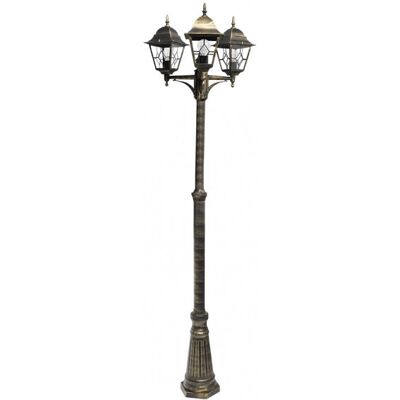 Fabrilamp Bootes Straßenlicht - Aluminium & Kristall, 3 E27, Schwarz-Gold Fabrilamp Bootes Straßenlicht - Aluminium & Kristall, 3 E27, Schwarz-Gold