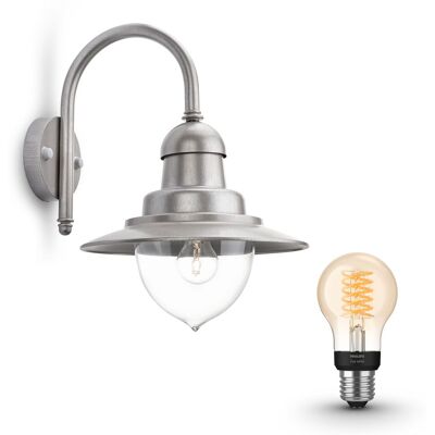 Philips Hue Raindrop Wandleuchte Außen E27 (zink) Warmweißes Licht - White Filament Philips Hue Raindrop Wandleuchte Außen E27 (zink) Warmweißes Licht - White Filament