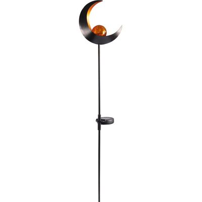 Buri - Solar Metall-gartenstecker 95cm Led Glaskugel Gartendeko Mond Tropfen Flamme Top - Mond Buri - Solar Metall-gartenstecker 95cm Led Glaskugel Gartendeko Mond Tropfen Flamme Top - Mond