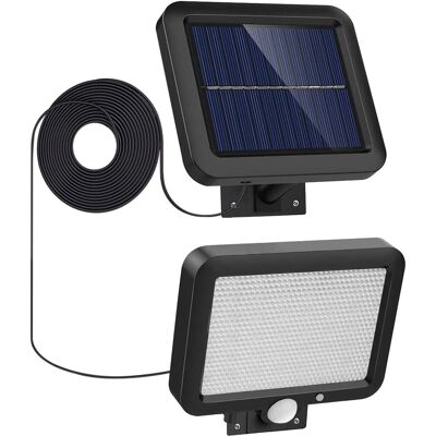 LANGRAY 56 Led Solarleuchte Für Den Außenbereich Mit Bewegungssensor, Ip65 Wasserdichtes Led-flutlicht, 6500k Kaltlicht-solar-sicherheitswandleuchte Mit 5 M Kabel Solar-led-flutlicht LANGRAY 56 Led Solarleuchte Für Den Außenbereich Mit Bewegungssensor, Ip65 Wasserdichtes Led-flutlicht, 6500k Kaltlicht-solar-sicherheitswandleuchte Mit 5 M Kabel Solar-led-flutlicht