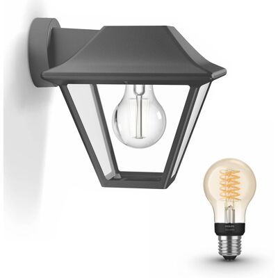 Philips Hue Alpenglow Wandleuchte Außen E27 (anthrazit) Warmweißes Licht - White Filament Philips Hue Alpenglow Wandleuchte Außen E27 (anthrazit) Warmweißes Licht - White Filament