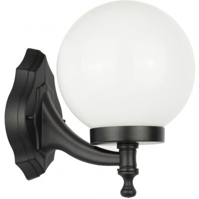 LICHT-ERLEBNISSE Gartenscheinwerfer - Vintage Kugelschirm IP43 - Schwarz/Weiß LICHT-ERLEBNISSE Gartenscheinwerfer - Vintage Kugelschirm IP43 - Schwarz/Weiß