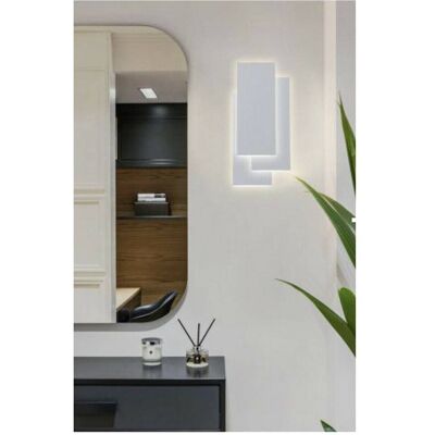 Trade Shop E41 LED Wandleuchte - Rechteckig 12W Weiß Natürliches Licht Trade Shop E41 LED Wandleuchte - Rechteckig 12W Weiß Natürliches Licht