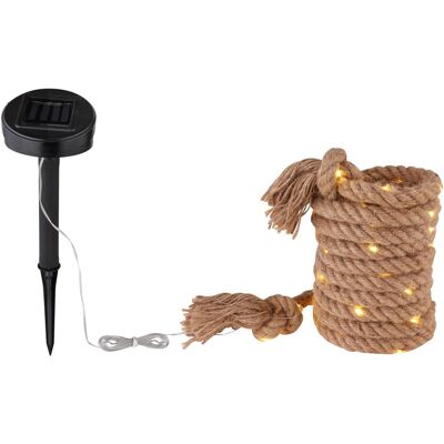 Globo Solar-lichterkette Kunststoff Schwarz, H Anfseil Braun, Kunststoff Klar, Zuleitun Globo Solar-lichterkette Kunststoff Schwarz, H Anfseil Braun, Kunststoff Klar, Zuleitun
