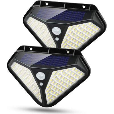 Minkurow Solarleuchte Außen, 【2pack-102 Led-2200mah】 Solarleuchte Für Den Außenbereich, Bewegungssensor, Led-solarbeleuchtung, Ip65, Wasserdicht, Solarstrahler, Sicherheit, Kabellos, Led-wandleuchte F Minkurow Solarleuchte Außen, 【2pack-102 Led-2200mah】 Solarleuchte Für Den Außenbereich, Bewegungssensor, Led-solarbeleuchtung, Ip65, Wasserdicht, Solarstrahler, Sicherheit, Kabellos, Led-wandleuchte F
