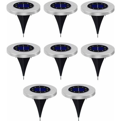 OEM 8-teiliges Solar-bodenleuchten-set, Led-solar-scheibenleuchten, Wasserdichte Gartenbeleuchtung Für Den Außenbereich – 10 Warmweiße Leds OEM 8-teiliges Solar-bodenleuchten-set, Led-solar-scheibenleuchten, Wasserdichte Gartenbeleuchtung Für Den Außenbereich – 10 Warmweiße Leds