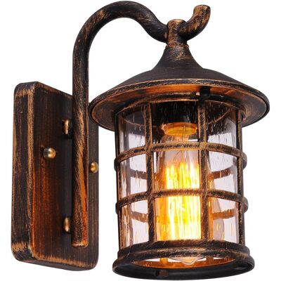 JARDIBRIC Außenwandleuchte, Ip55 Vintage-außenleuchte Mit Klarglas, Aluminium-außenwandleuchte, Braune Außenwandleuchte, Leuchtmittel Nicht Enthalten JARDIBRIC Außenwandleuchte, Ip55 Vintage-außenleuchte Mit Klarglas, Aluminium-außenwandleuchte, Braune Außenwandleuchte, Leuchtmittel Nicht Enthalten