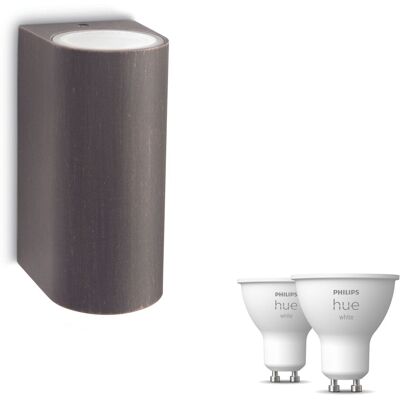 Philips Hue Nightingale Wandleuchte Außen Up & Down Gu10 (rostbraun) Warmweißes Licht - White Philips Hue Nightingale Wandleuchte Außen Up & Down Gu10 (rostbraun) Warmweißes Licht - White
