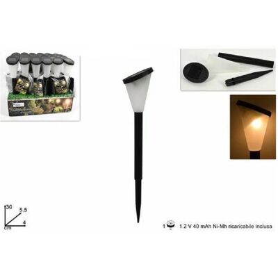 Trade Shop Solargartenlampe - Wiederaufladbar, Einstellbares Warm- oder Kaltlicht - 30cm Outdoor LED-Torche Trade Shop Solargartenlampe - Wiederaufladbar, Einstellbares Warm- oder Kaltlicht - 30cm Outdoor LED-Torche