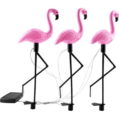 HEAT 3-in-1 Led-solar-flamingo-leuchten Für Garten Und Terrasse, Wasserdicht, Rasendekoration, Gartenbeleuchtung, 3er-set, Kabellos HEAT 3-in-1 Led-solar-flamingo-leuchten Für Garten Und Terrasse, Wasserdicht, Rasendekoration, Gartenbeleuchtung, 3er-set, Kabellos