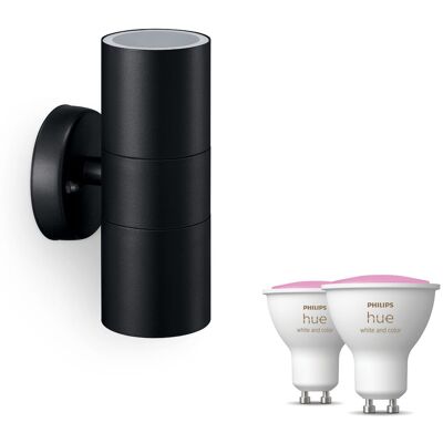 Philips Hue Kylis Wandleuchte Außen Up & Down Gu10 (schwarz) Weißes Und Farbiges Licht - White And Color Ambiance Philips Hue Kylis Wandleuchte Außen Up & Down Gu10 (schwarz) Weißes Und Farbiges Licht - White And Color Ambiance
