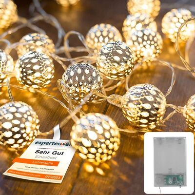 ZVD Marokkanische Led-lichterkette – Gesamtlänge 3 Meter, 3 Aa-batterien Im Lieferumfang Enthalten, Warmweiße Leds – Lichterkette Im Marokkanischen Stil, Orientalische Silberkugel ZVD Marokkanische Led-lichterkette – Gesamtlänge 3 Meter, 3 Aa-batterien Im Lieferumfang Enthalten, Warmweiße Leds – Lichterkette Im Marokkanischen Stil, Orientalische Silberkugel