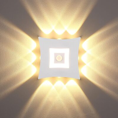 QERSTA 18w Led Moderne Indoor Outdoor Wandleuchte Mit Pir Bewegungssensor, Ip65 Wasserdichte Wandleuchte, 3000k Warmweiße Aluminiumwandleuchte Für Garten, Weiß QERSTA 18w Led Moderne Indoor Outdoor Wandleuchte Mit Pir Bewegungssensor, Ip65 Wasserdichte Wandleuchte, 3000k Warmweiße Aluminiumwandleuchte Für Garten, Weiß