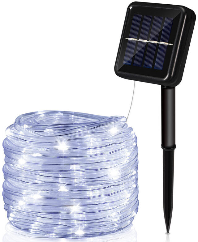 VINGO Solar Lichterketten Lichtschlauch 8 Modi Lichter fuer Party Garden Home Festival Decoratio,Kaltweiß,22m 200 led