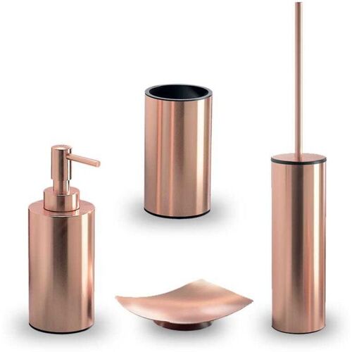Kiamami Valentina - Set Aus 4 Teilen In Kupferfarbe Für Das Badezimmer Copper