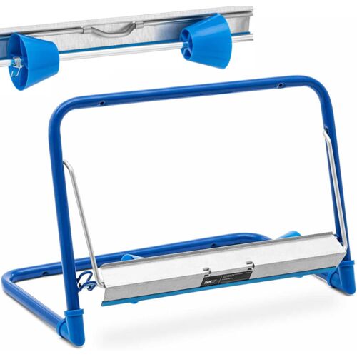 MSW - Putzrollenhalter Putzrollenspender Wandhalterung bis 5 kg ø 500 mm Stahl blau