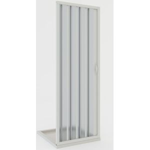 IDRALITE Faltwand Duschtür Für Nische Weiße Pvc H 185 Cm Mod. Giglio Mit Seitlicher Öffnung 110 Cm IDRALITE Faltwand Duschtür Für Nische Weiße Pvc H 185 Cm Mod. Giglio Mit Seitlicher Öffnung 110 Cm
