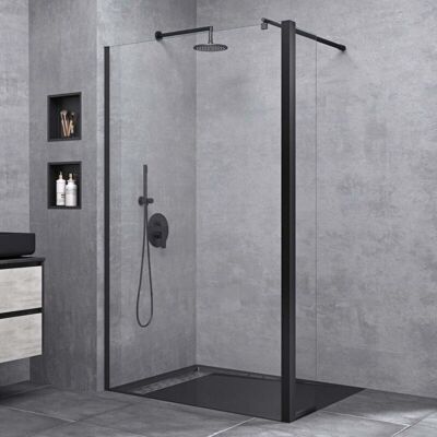 DOPORRO - Walk-In Duschkabine 140x200cm mit 30cm Seitenverglasung, Antikalk 10mm Sicherheitsglas - Duschkabine DOPORRO - Walk-In Duschkabine 140x200cm mit 30cm Seitenverglasung, Antikalk 10mm Sicherheitsglas - Duschkabine