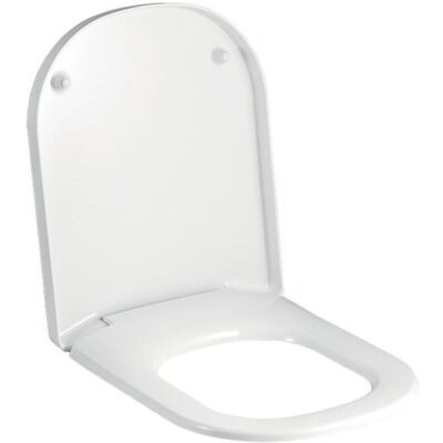 Geberit Renova Plan WC-Sitz - Absenkautomatik, Befestigung oben, Chromscharniere Geberit Renova Plan WC-Sitz - Absenkautomatik, Befestigung oben, Chromscharniere