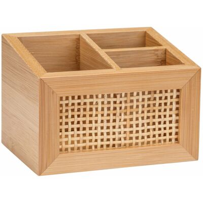 Badbox Allegre Mit Fächern, Aus Bambus Und Rattan, Braun, Bambus Natur, Rattan Natur - Braun - Wenko Badbox Allegre Mit Fächern, Aus Bambus Und Rattan, Braun, Bambus Natur, Rattan Natur - Braun - Wenko