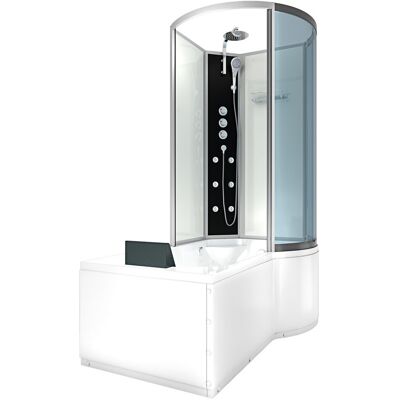 ACQUAVAPORE Kombination Badewanne Dusche K50-l02-ec Duschtempel 170x100 Cm ACQUAVAPORE Kombination Badewanne Dusche K50-l02-ec Duschtempel 170x100 Cm