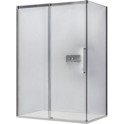 Eckdusche Bernstein Dx906 Flex Schiebetür Soft-close 8mm Nano Echtglas Chrom 100x100cm Eckdusche Bernstein Dx906 Flex Schiebetür Soft-close 8mm Nano Echtglas Chrom 100x100cm