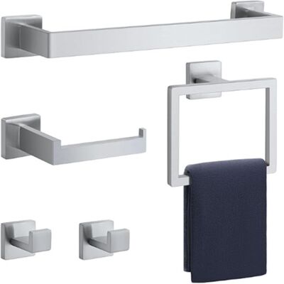 OEM Handtuchhalter-set Aus Edelstahl, Quadratische Stange Fürs Badezimmer, Inklusive Hängendem Toilettenpapierhalter OEM Handtuchhalter-set Aus Edelstahl, Quadratische Stange Fürs Badezimmer, Inklusive Hängendem Toilettenpapierhalter
